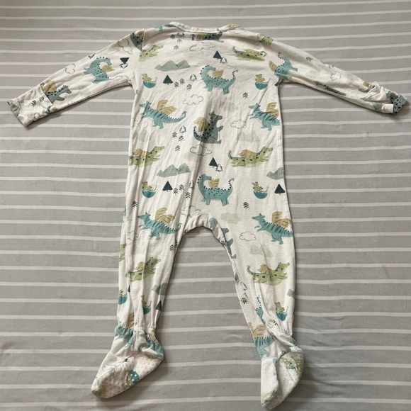 Angel Dear Footed Dinosaur Bamboo Sleeper - Picture 2 of 4